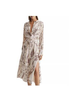 Reiss darcy printed midi dress